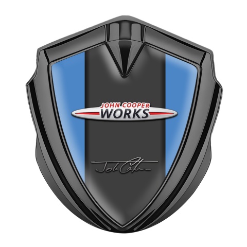 Mini Cooper Trunk Emblem Badge Graphite Blue Base John Cooper Works