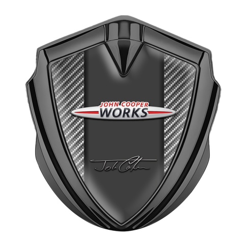 Mini Cooper Trunk Emblem Badge Graphite Light Carbon John Cooper Works