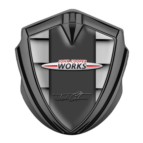 Mini Cooper Bodyside Emblem Graphite Grey Shutter John Cooper Works Design