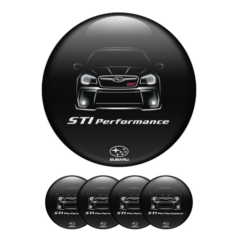 Subaru Domed Stickers Wheel Center Cap STI Performance
