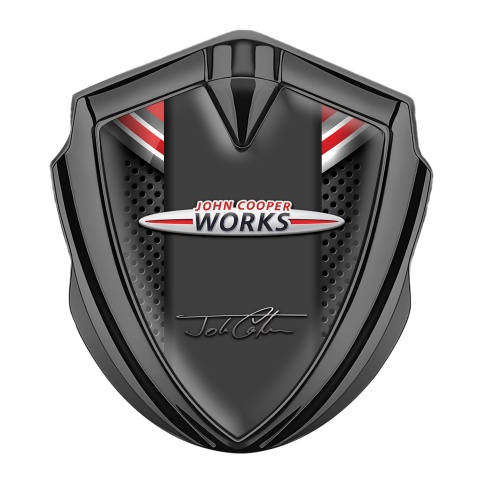 Mini Cooper Bodyside Emblem Graphite Dots Color Shield John Cooper Works