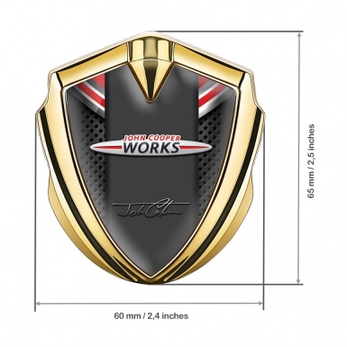 Kia Bodyside Emblem Gold Dots Color Shield John Cooper Works
