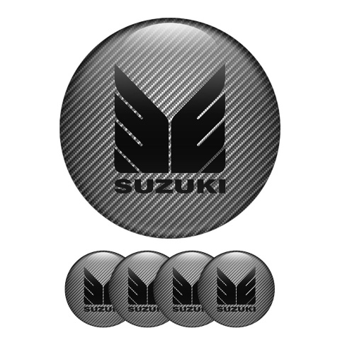 Suzuki Wheel Center Cap Domed Stickers Carbon Printing