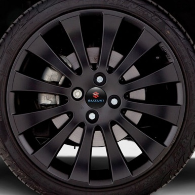Suzuki Domed Stickers Wheel Center Cap Sports Series 3D Logo For Top Crars