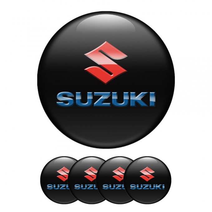 Suzuki Domed Stickers Wheel Center Cap Sports Series 3D Logo For Top Crars