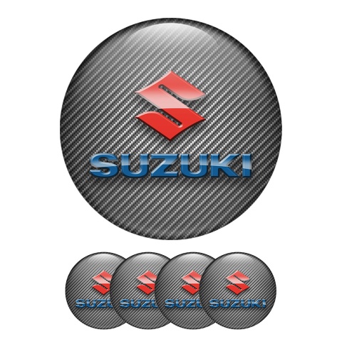Suzuki Domed Stickers Wheel Center Cap Limited Edition Carbon 3D