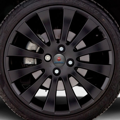 Suzuki Domed Stickers Wheel Center Cap Limited Edition Carbon 3D