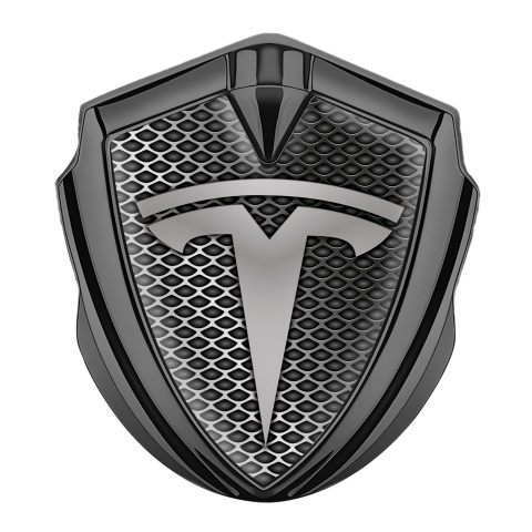 Tesla Self Adhesive Bodyside Emblem Graphite Grey Grill Edition