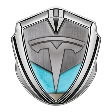 Tesla Bodyside Emblem Silver Metallic Sky Accent Edition