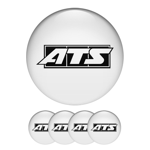 ATS Wheel Center Cap Domed Stickers White Edition
