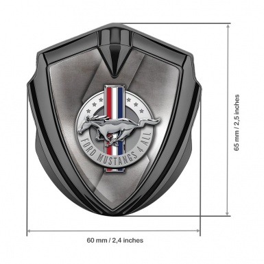 Ford Mustang Fender Emblem Badge Graphite Grey S Template Design