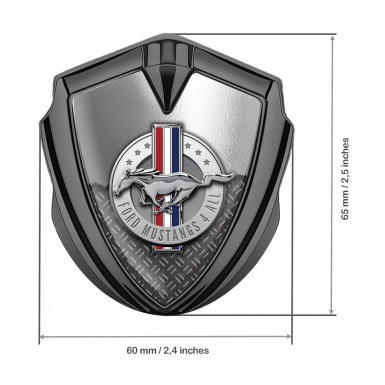 Ford Mustang 3D Car Metal Emblem Graphite Metallic Deck Edition