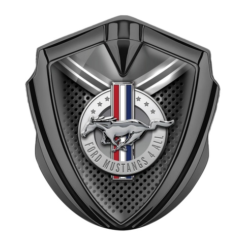 Ford Mustang Tuning Emblem Self Adhesive Graphite Chrome Effect