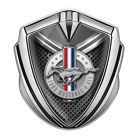 Ford Mustang Tuning Emblem Self Adhesive Silver Chrome Effect