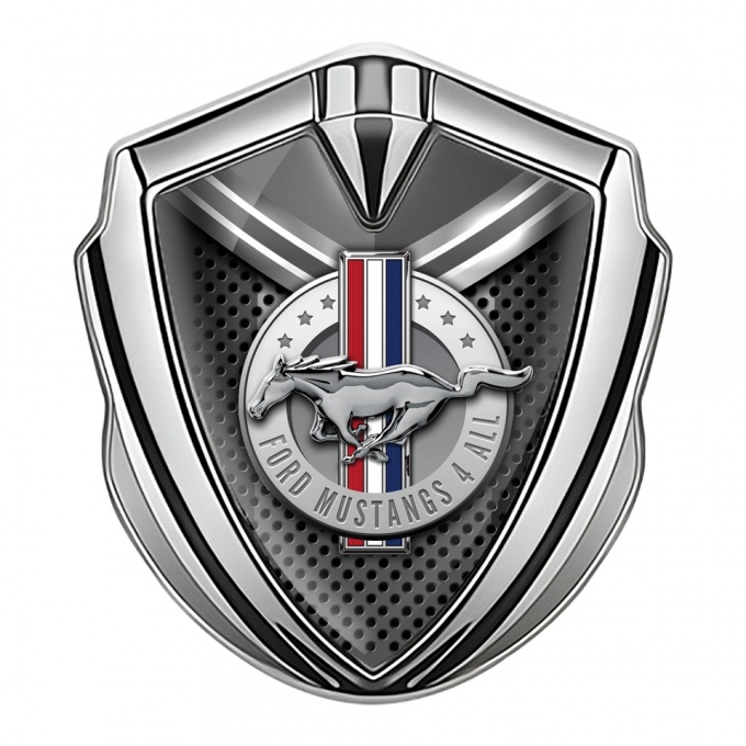 Ford Mustang Tuning Emblem Self Adhesive Silver Chrome Effect