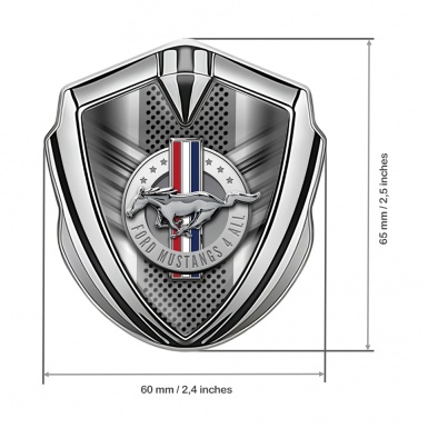 Ford Mustang Bodyside Emblem Silver Grey Elements V Shape Design