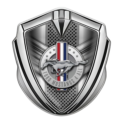 Ford Mustang Bodyside Emblem Silver Grey Elements V Shape Design
