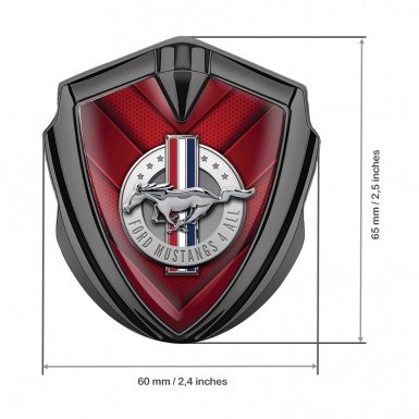 Ford Mustang Fender Emblem Graphite Red Mesh Sharp V Template