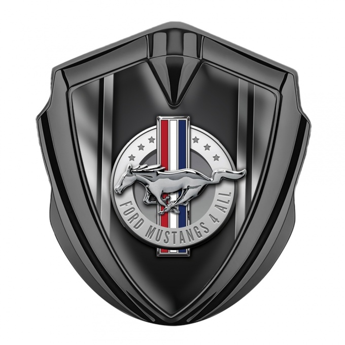 Ford Mustang Trunk Emblem Graphite Metallic Effect Sides Design