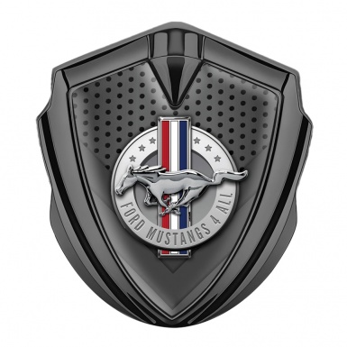 Ford Trunk Emblem Badge Graphite Grey Shutter Chrome Logo Design
