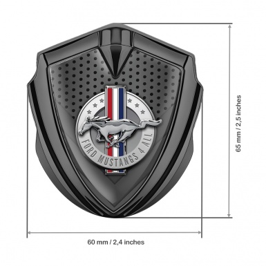 Ford Trunk Emblem Badge Graphite Grey Shutter Chrome Logo Design