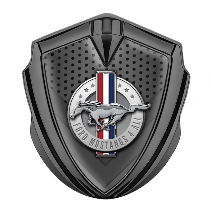 Ford Trunk Emblem Badge Graphite Grey Shutter Chrome Logo Design