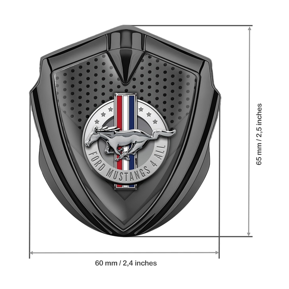 Ford Trunk Emblem Badge Graphite Grey Shutter Chrome Logo Design ...