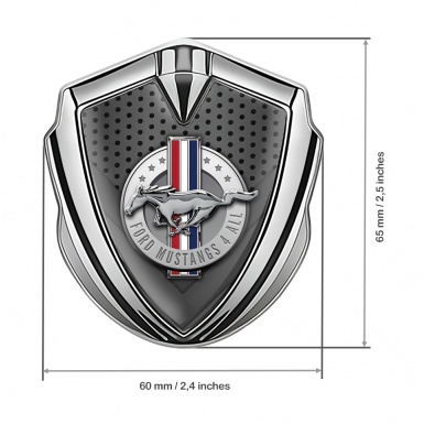 Ford Trunk Emblem Badge Silver Grey Shutter Chrome Logo Design