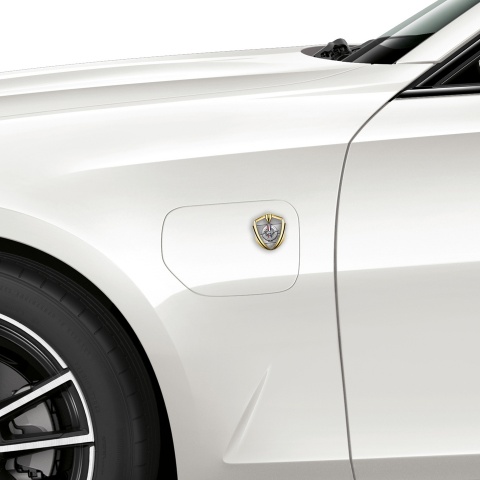 Ford Mustang Trunk Emblem Gold Grey Slabs Chromed Logo