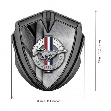 Ford Mustang Bodyside Emblem Graphite Brushed Metal Effect Edition