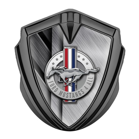 Ford Mustang Bodyside Emblem Graphite Brushed Metal Effect Edition