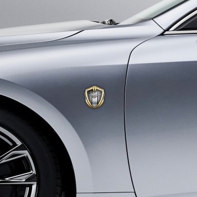 Ford Mustang 3D Car Metal Emblem Gold Sport Stripe Chromed Logo