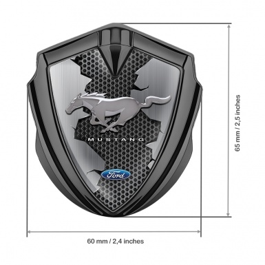 Ford Mustang Self Adhesive Bodyside Emblem Graphite Dark Grille Design