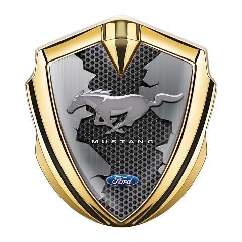 Ford Mustang Self Adhesive Bodyside Emblem Gold Dark Grille Design