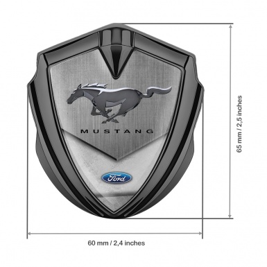 Ford Mustang Tuning Emblem Self Adhesive Graphite Cut Metallic Logo