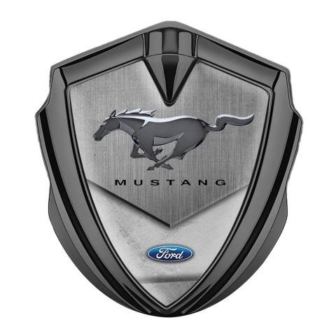 Ford Mustang Tuning Emblem Self Adhesive Graphite Cut Metallic Logo
