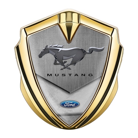 Ford Mustang Tuning Emblem Self Adhesive Gold Cut Metallic Logo