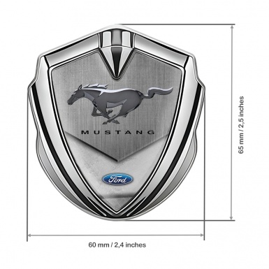 Ford Mustang Tuning Emblem Self Adhesive Silver Cut Metallic Logo