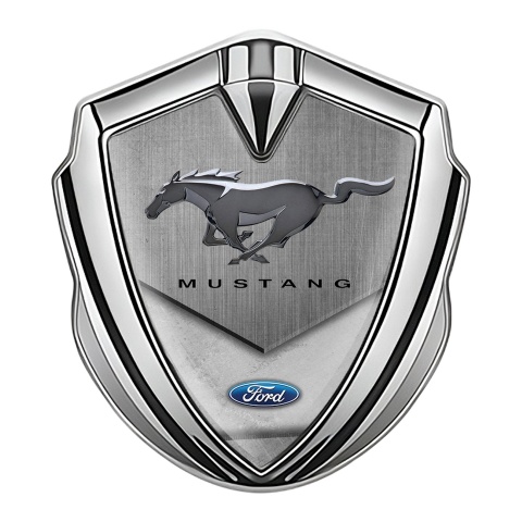 Ford Mustang Tuning Emblem Self Adhesive Silver Cut Metallic Logo
