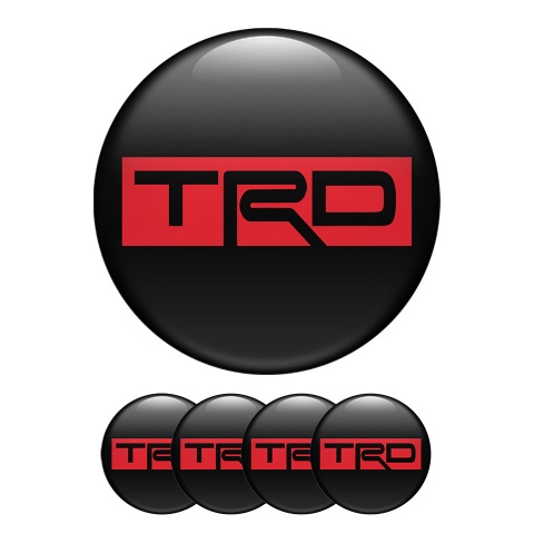 Toyota Trd Center Hub Dome Stickers Black Water