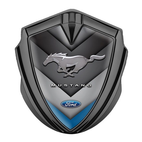 Ford Mustang Fender Emblem Badge Graphite V Shaped Elements