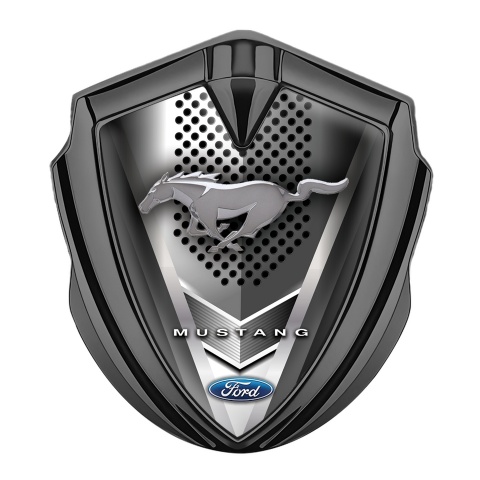 Ford Mustang Trunk Emblem Badge Graphite Grille Bladed Design