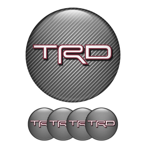 Toyota Trd Silicone Stickers Center Hub Series Carbon