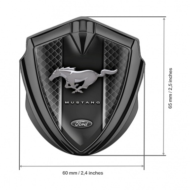 Ford Mustang Bodyside Emblem Graphite Monochrome Glowing Effect