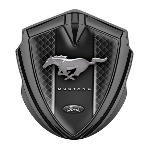 Ford Mustang Bodyside Emblem Graphite Monochrome Glowing Effect