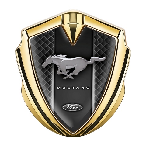 Ford Mustang Bodyside Emblem Gold Monochrome Glowing Effect