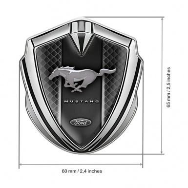 Ford Mustang Bodyside Emblem Silver Monochrome Glowing Effect