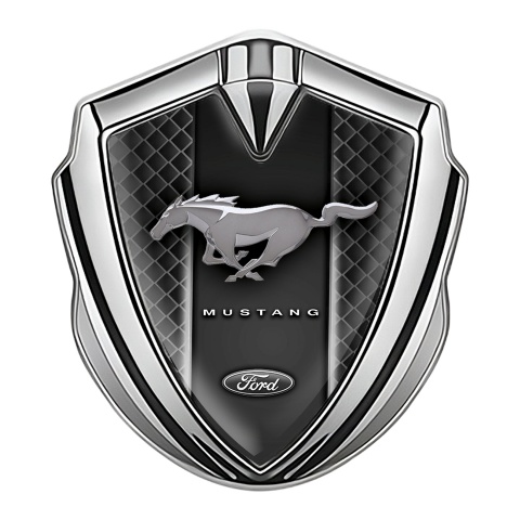 Ford Mustang Bodyside Emblem Silver Monochrome Glowing Effect