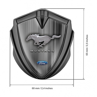 Ford Mustang Tuning Emblem Self Adhesive Graphite Grey Aurora Effect