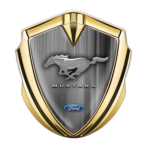 Ford Mustang Tuning Emblem Self Adhesive Gold Grey Aurora Effect